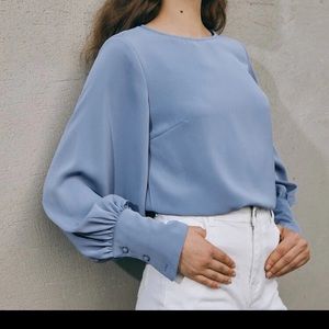 SHEIN lantern sleeve top SMALL